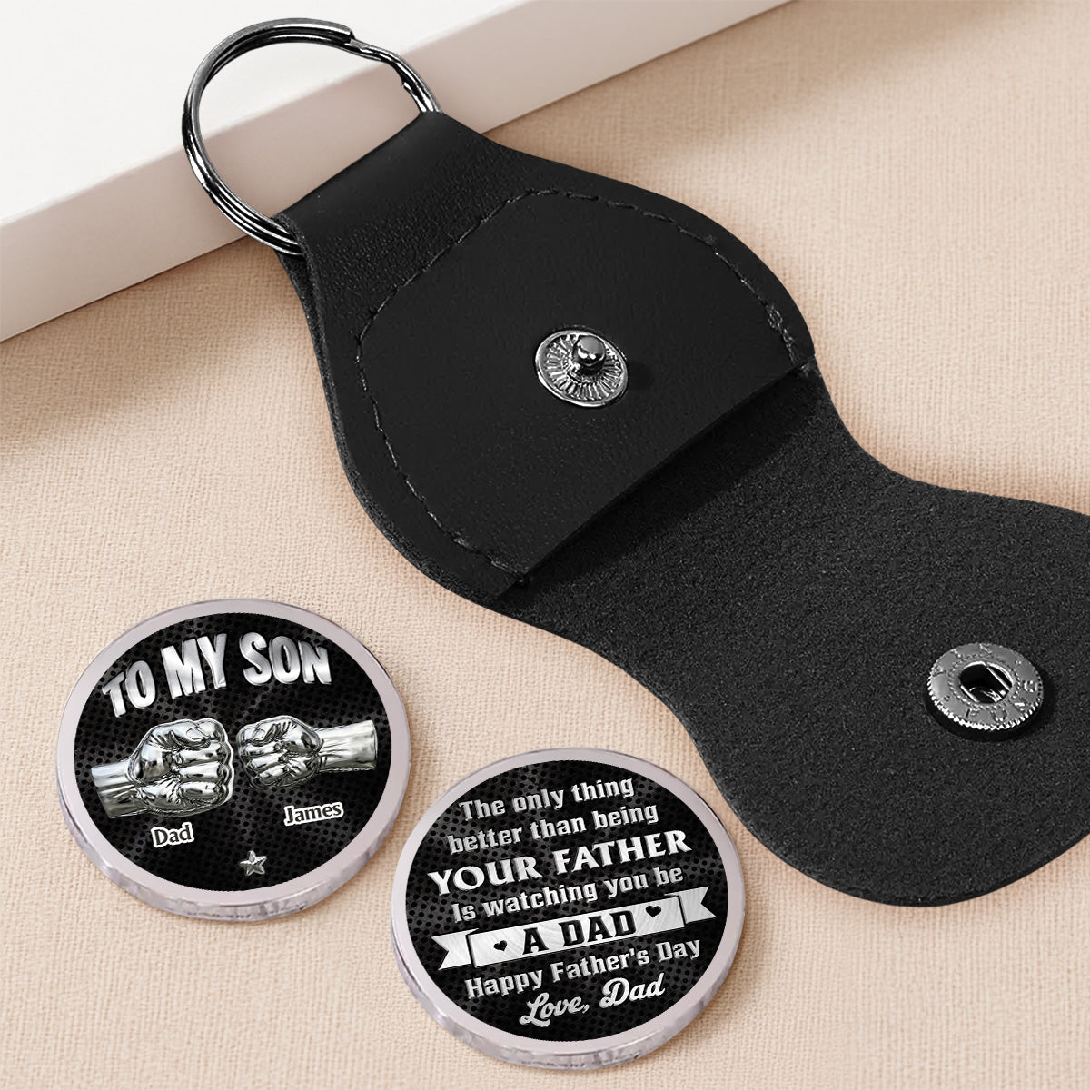 You Be A Dad Black Version - Personalized Pocket Hug - Christmas Gift For Son