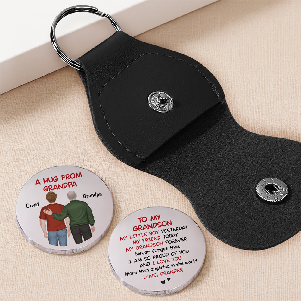 A Hug From Grandpa - Personalized Pocket Hug - Christmas Gift For Grandson
