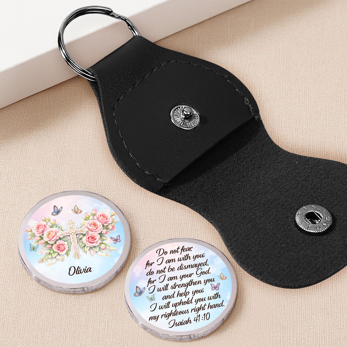 Will Uphold You With My Hand - Personalized Pocket Hug - Christmas Gift For Her