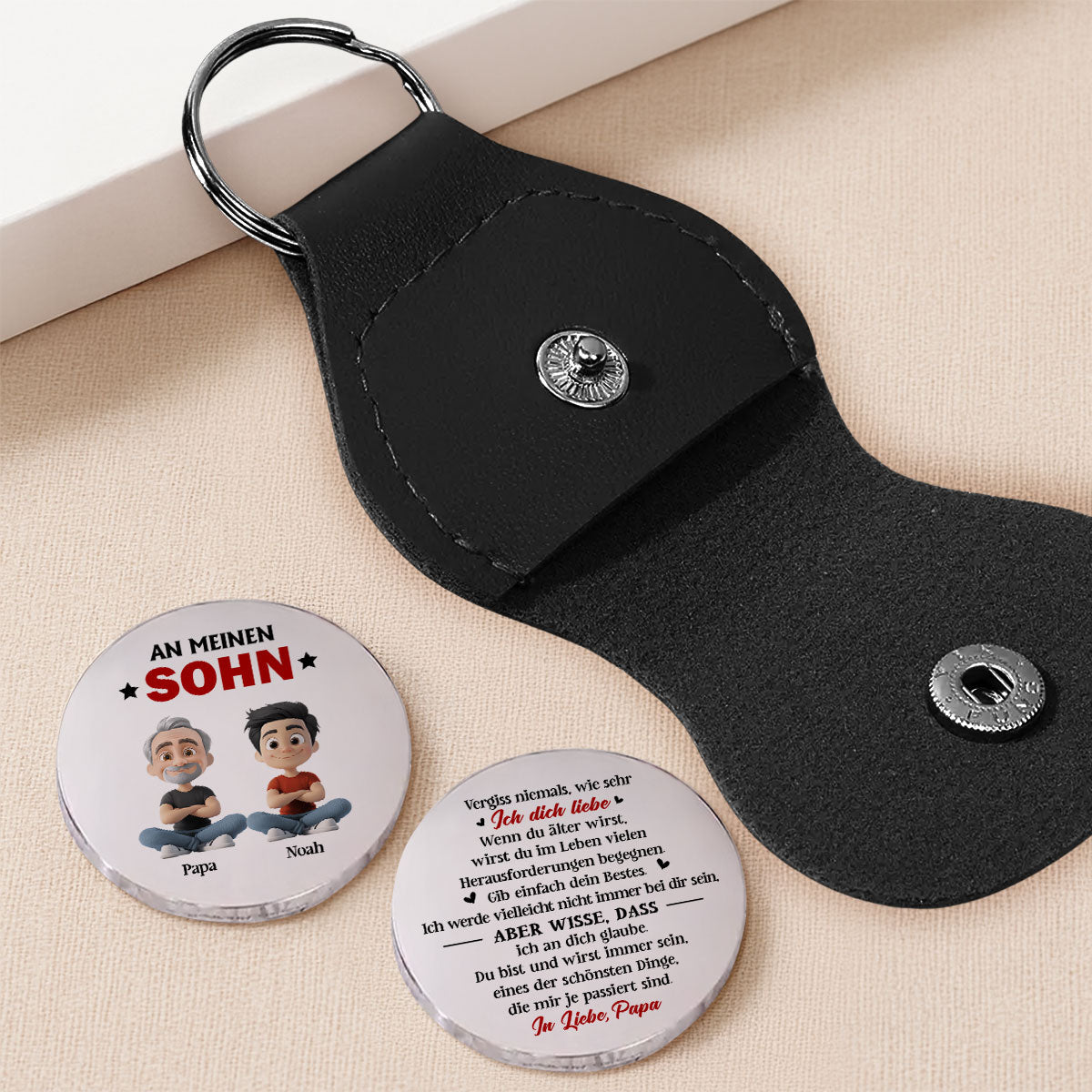 Gib Dein Bestes Sohn - Personalized Pocket Hug - Christmas Gift For Son