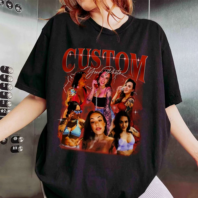 90s Vintage Bootleg Custom Face Photo - Personalized T-Shirt