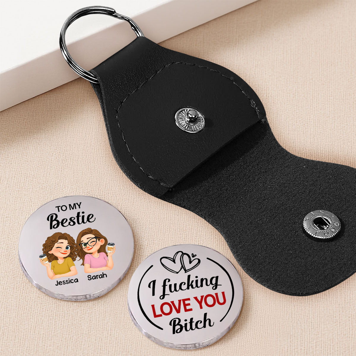 I Love You Bitch - Personalized Pocket Hug - Christmas Gift For Best Friend