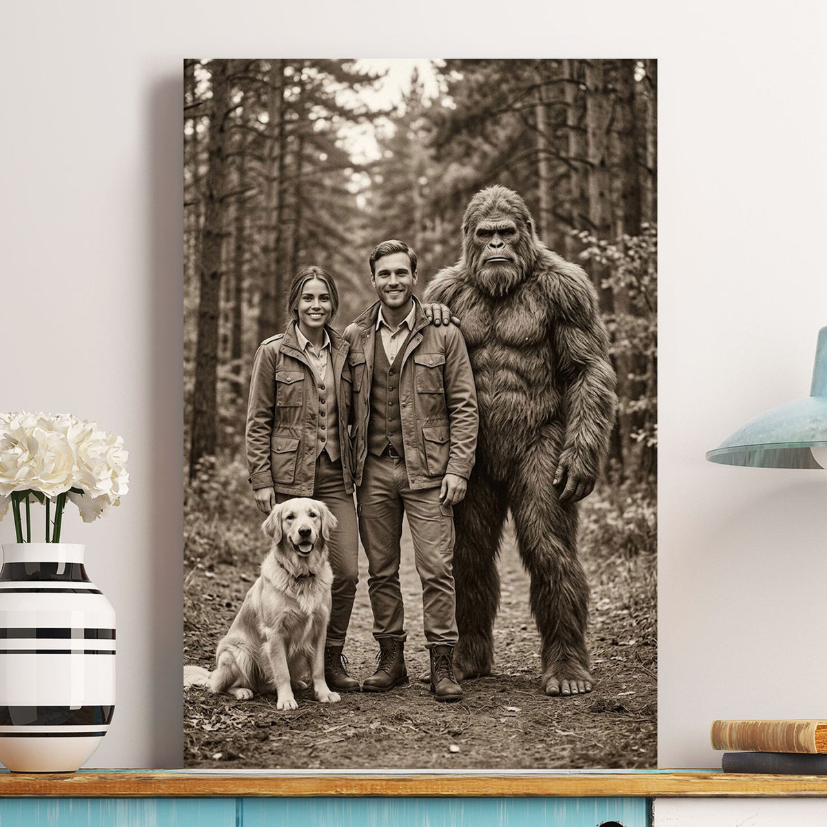 19th Century Sasquatch Photo Personalized Poster