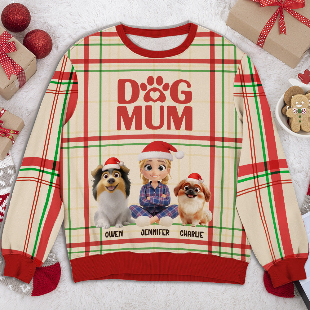 Dog Mom Square - Personalized All-Over-Print Sweatshirt