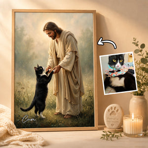 Jesus And Pet Memorial - Personalized Poster