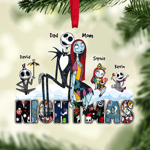 Family Horror Christmas personalized acrylic ornament