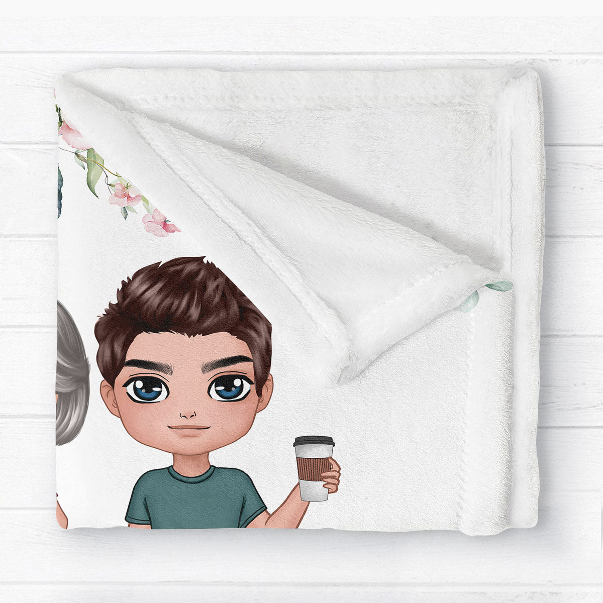 Mom We Love You Doll Mother & Children Snuggle This Blanket - Personalized Fleece Blanket - Gift For Mom, Daughter