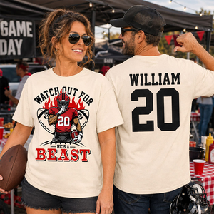 Watch Out For He's A Beast Personalized Football Shirt