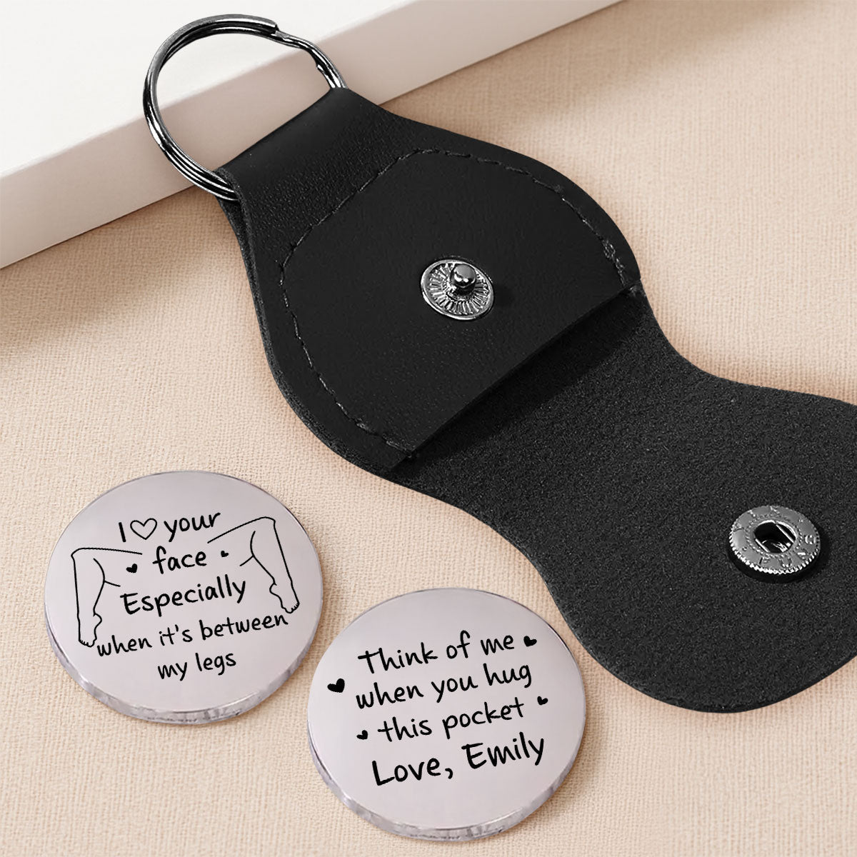 Think Of Me - Personalized Pocket Hug - Christmas Gift For Husband