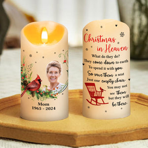 Christmas In Heaven Empty Chair personalized LED candle