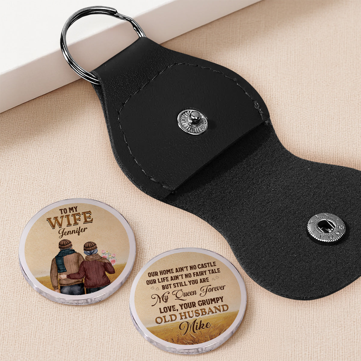 To My Wife You Are My Queen Forever - Personalized Pocket Hug - Christmas Gift For Wife