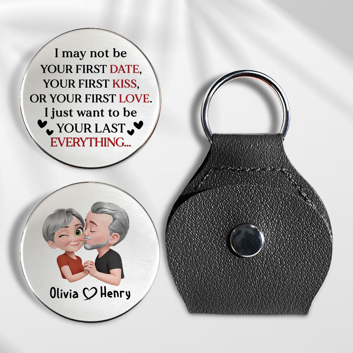 Not Your First Kiss - Personalized Pocket Hug - Christmas Gift For Wife
