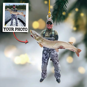 Custom Photo Fisherman Personalized Acrylic Ornament