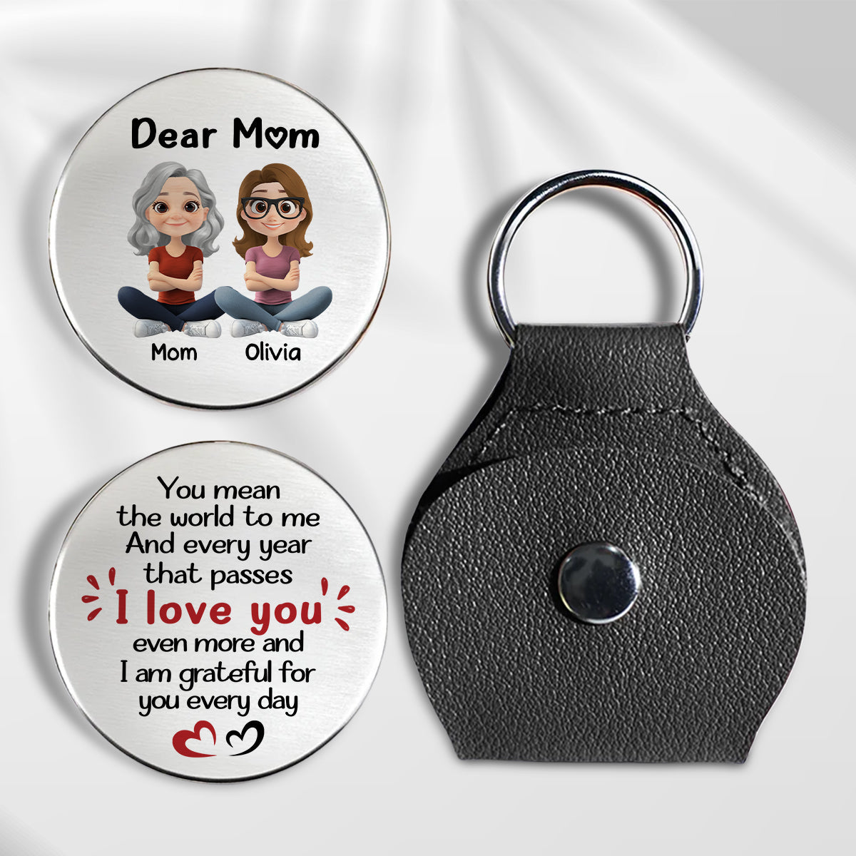 Mother Mean The World To Me - Personalized Pocket Hug - Christmas Gift For Mom