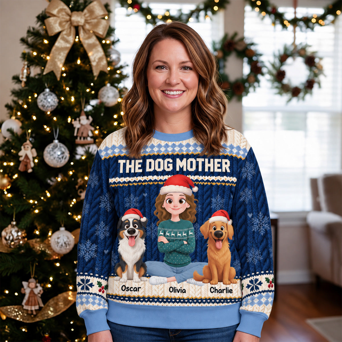 The Dogmother - Personalized All-Over-Print Sweatshirt