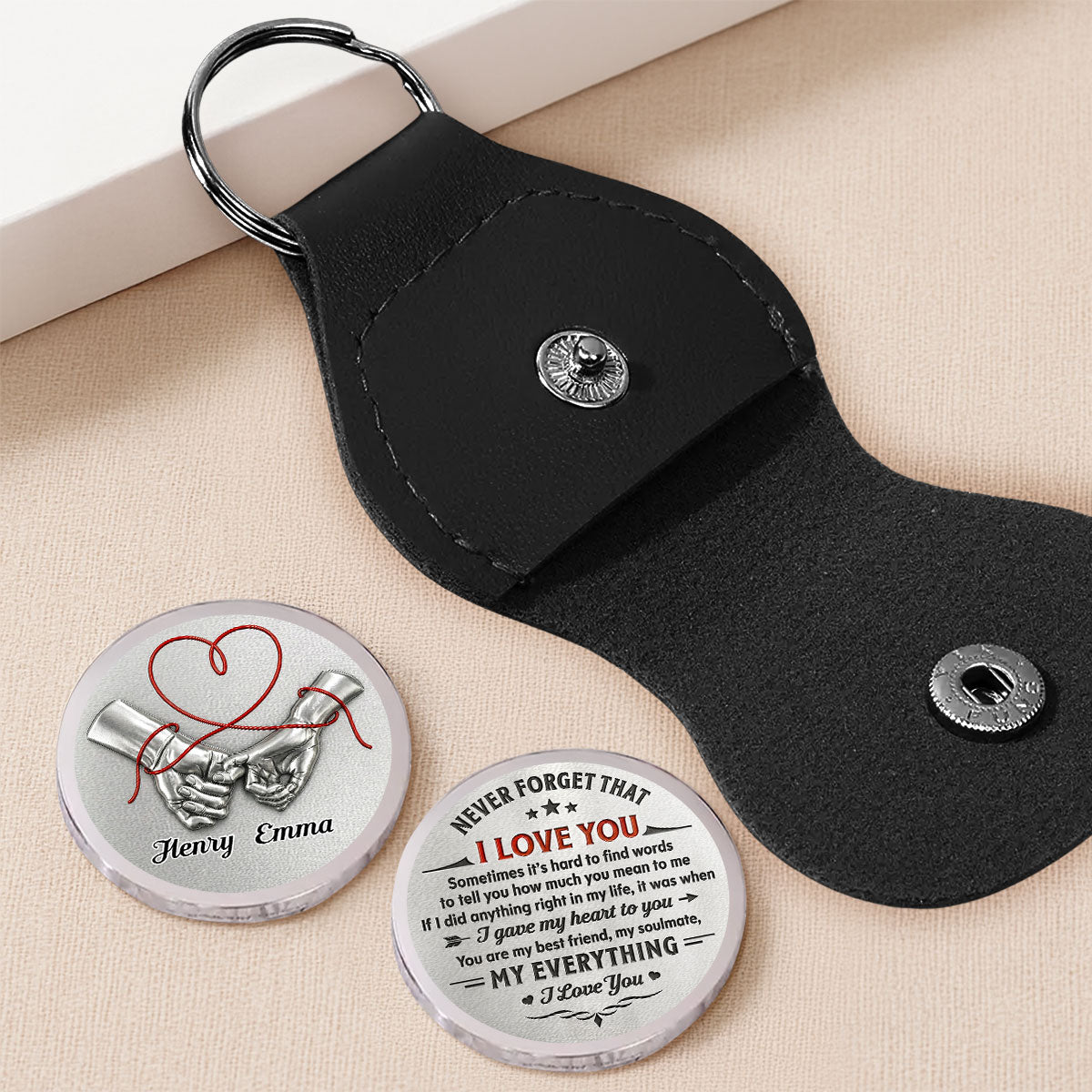 Never Forget That I Love You - Personalized Pocket Hug - Christmas Gift For Husband