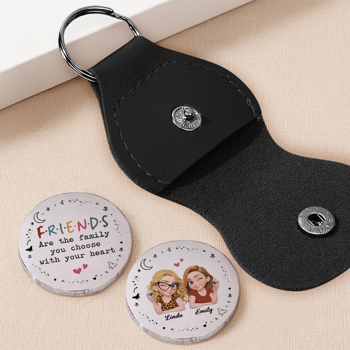 Friends My True Family - Personalized Pocket Hug - Christmas Gift For Best Friend