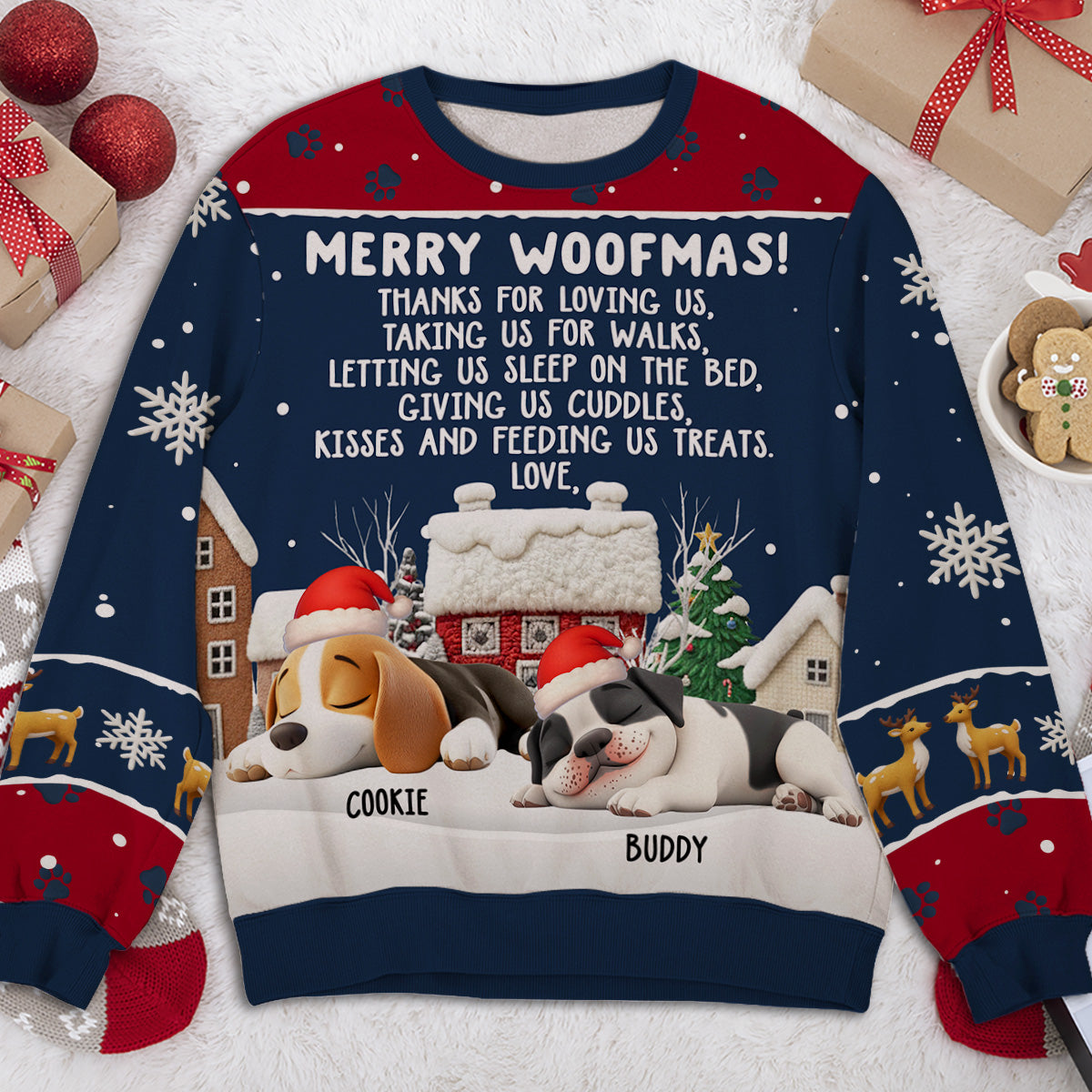 Thanks For Loving Me - Personalized All-Over-Print Sweatshirt