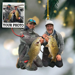 Custom Photo Fisherman Personalized Acrylic Ornament