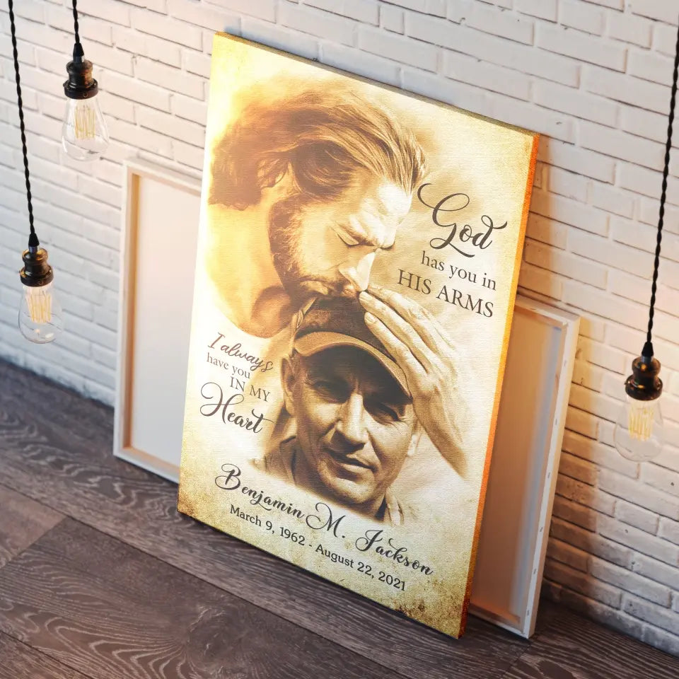 God Has You In His Arms - Personalized Poster