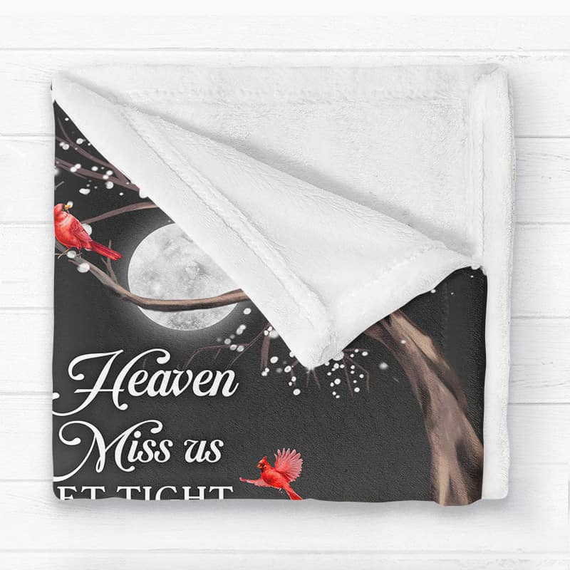 Hugs From Heaven Family Sitting Memorial - Personalized Fleece Blanket