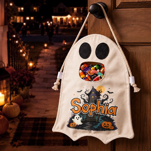 Custom Ghost Bag - Personalized Halloween Birthday Gifts For Kids - Too Cute To Spook