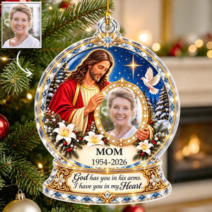 In Heaven With God, Forever In My Heart - Personalized Acrylic Ornament