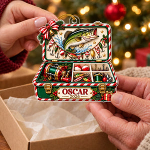 Fishing Tackle Box - Personalized 3D Effect Acrylic Ornament