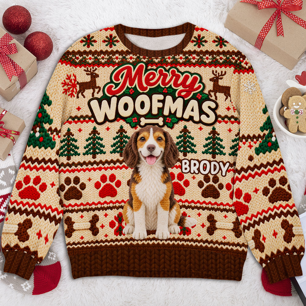 Happy Pawliday - Personalized All-Over-Print Sweatshirt