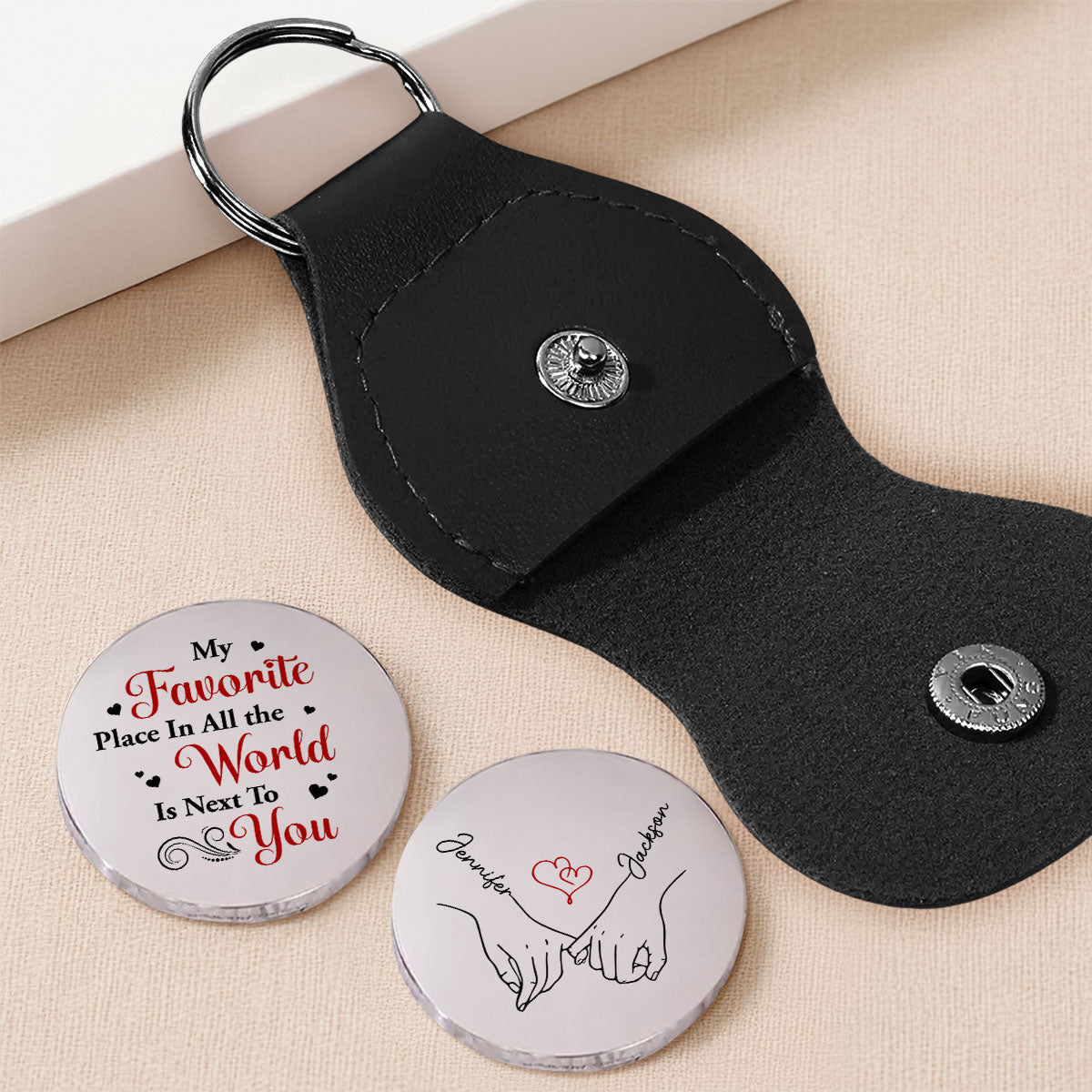 My Favorite Place - Personalized Pocket Hug - Christmas Gift For Wife