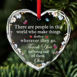 Who Make Things Better - Personalized Glass Ornament