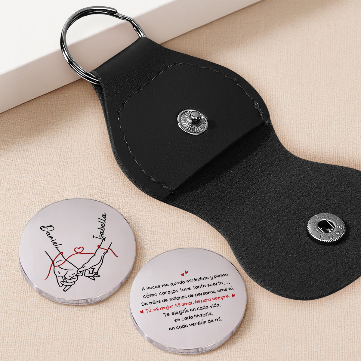 How Lucky I Am Spanish Version - Personalized Pocket Hug - Christmas Gift For Wife