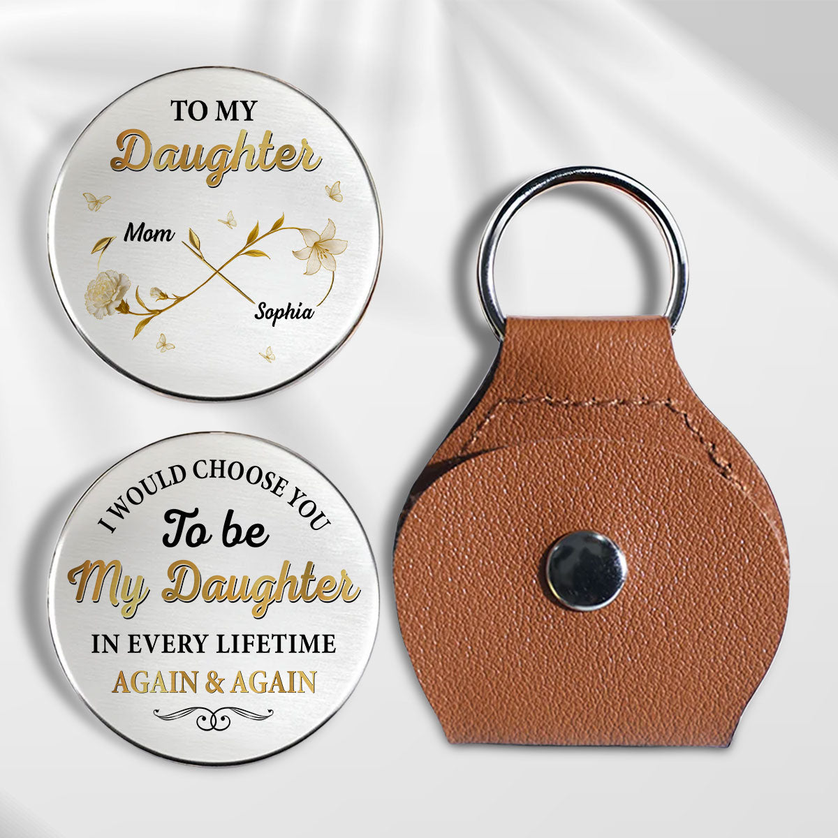 Again And Again - Personalized Pocket Hug - Christmas Gift For Daughter, Mom
