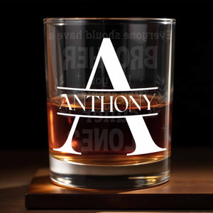 An Ageless Classic Gift Personalized Whiskey Glass - Personalized Custom Whiskey Glass - BRT005_RWG