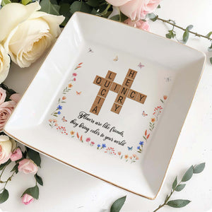 Flowers Like Friends Colorful Friendship Custom Dish - Personalized Custom Jewelry Dish - BST077_SCRD