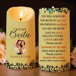 Soul Sister and Heart Friend Thank You Custom LED Candle - Personalized Custom LED Candle - BST109_LECA