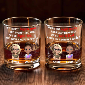 We're Not Sugar And Spice, Sage And Hood Glassware - Personalized Custom Whiskey Glass - BST170_RWG