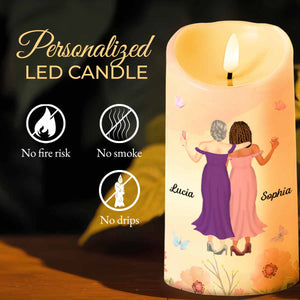 To My Old Friend Thank You For Being My Unbiological Sister - Personalized Custom LED Candle - BST479_LECA