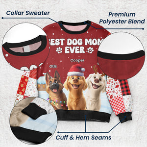 Best Dog Mom Dog Dad Ever Ugly Sweater 3