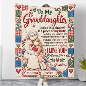 Hugs Warmth And Love Personalized Fleece Blanket