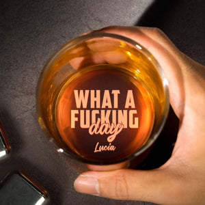What A Day For Relaxing With Your Favorite Drink - Personalized Engraved Whiskey Glass - COL031_EWG