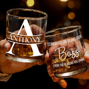Personalize Your Own Unique Whiskey Glass Design - Personalized Custom Whiskey Glass - COL063_RWG