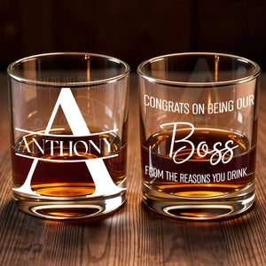 Personalize Your Own Unique Whiskey Glass Design - Personalized Custom Whiskey Glass - COL063_RWG