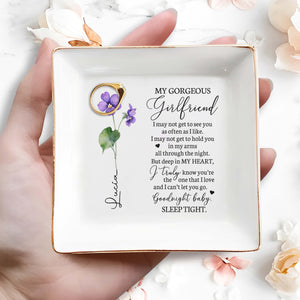 My Gorgeous Girlfriend, Deep In My Heart, I Can't Let You Go - Personalized Custom Jewelry Dish - CPL011_SCRD