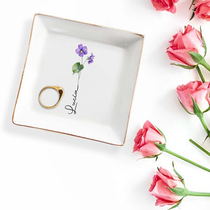 Let Your Love Bloom Forever - Personalized Custom Jewelry Dish - CPL020_SCRD