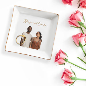 Create A Special Moment With Personalized Names - Personalized Custom Jewelry Dish - CPL030_SCRD
