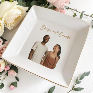 Create A Special Moment With Personalized Names - Personalized Custom Jewelry Dish - CPL030_SCRD