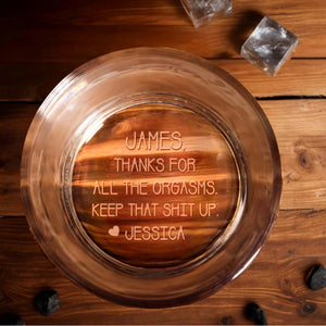 Thanks For All The Good Times Keep That Spirit Up Heart - Personalized Engraved Whiskey Glass - CPL040_EWG