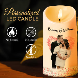You Are My Person, My Favorite Place Is Next To You With Hearts - Personalized Custom LED Candle - CPL096_LECA
