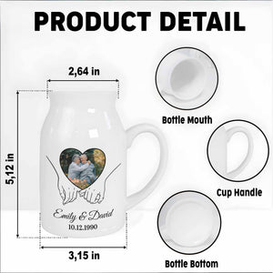 Capture Your Precious Moments On Heart Design Vase - Personalized Ceramic Flower Vase